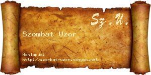 Szombat Uzor névjegykártya